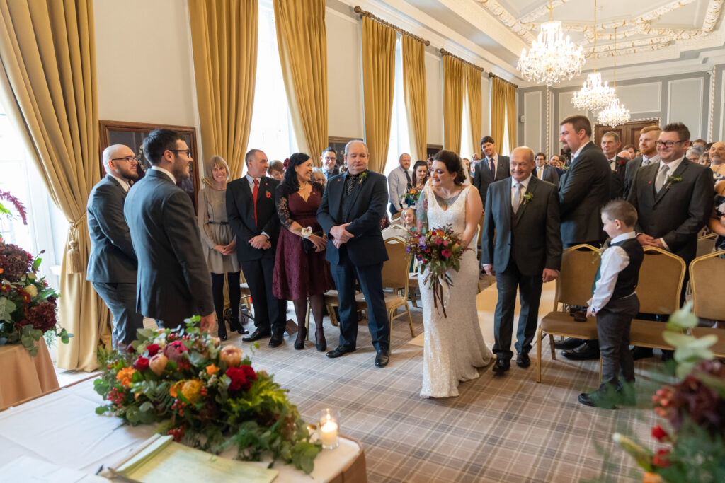 Wedding ceremony at Manchester Hall