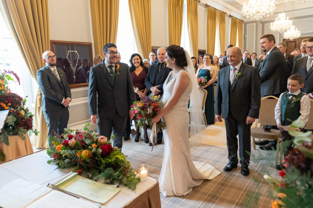 Wedding ceremony at Manchester Hall