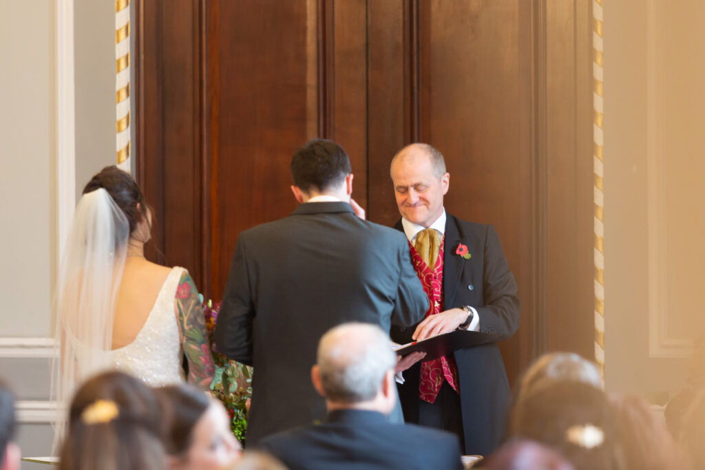 Wedding ceremony at Manchester Hall