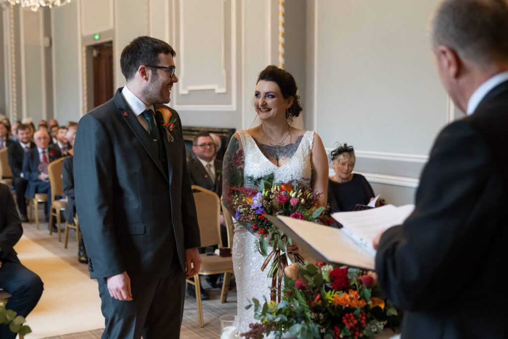 Wedding ceremony at Manchester Hall