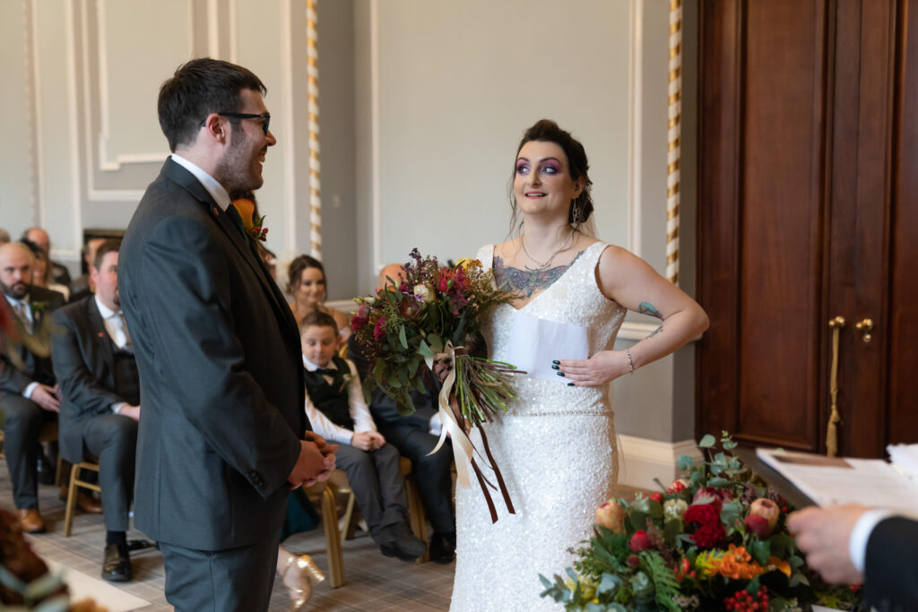 Wedding ceremony at Manchester Hall