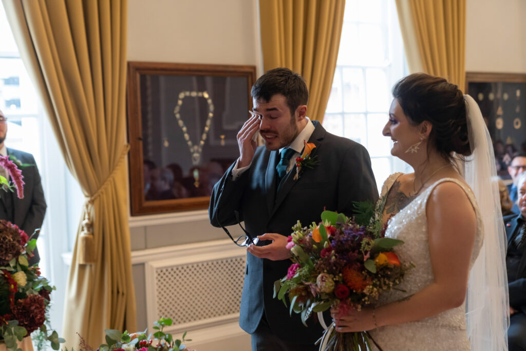 Wedding ceremony at Manchester Hall