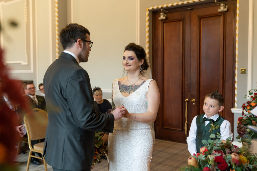 Wedding ceremony at Manchester Hall