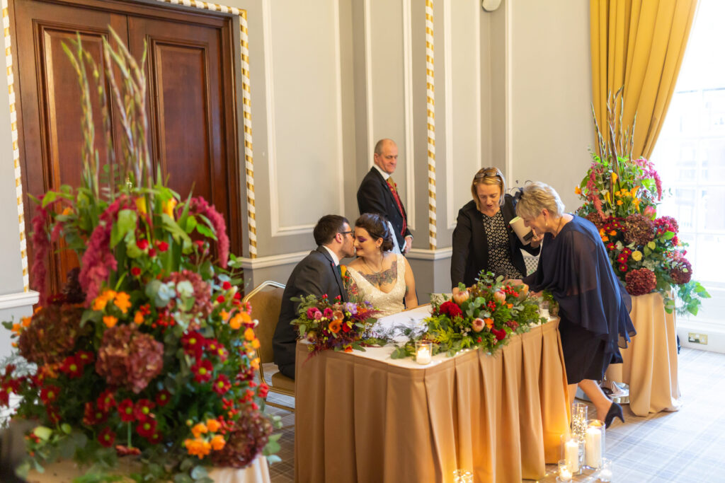 Wedding ceremony at Manchester Hall