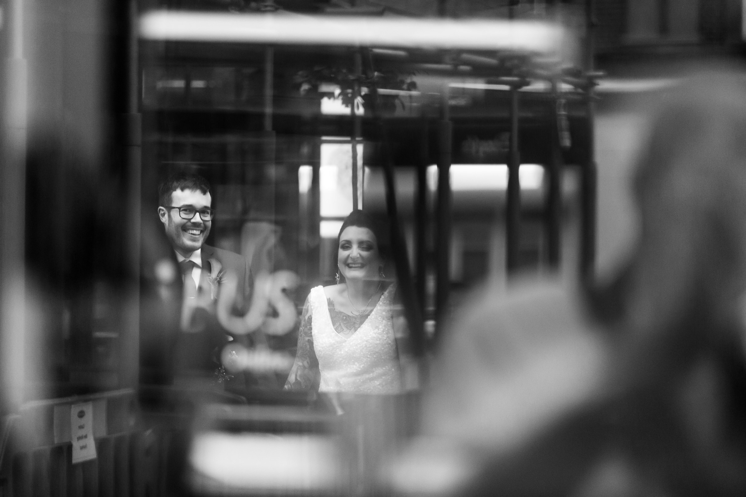 Couple portraits at Manchester Hall