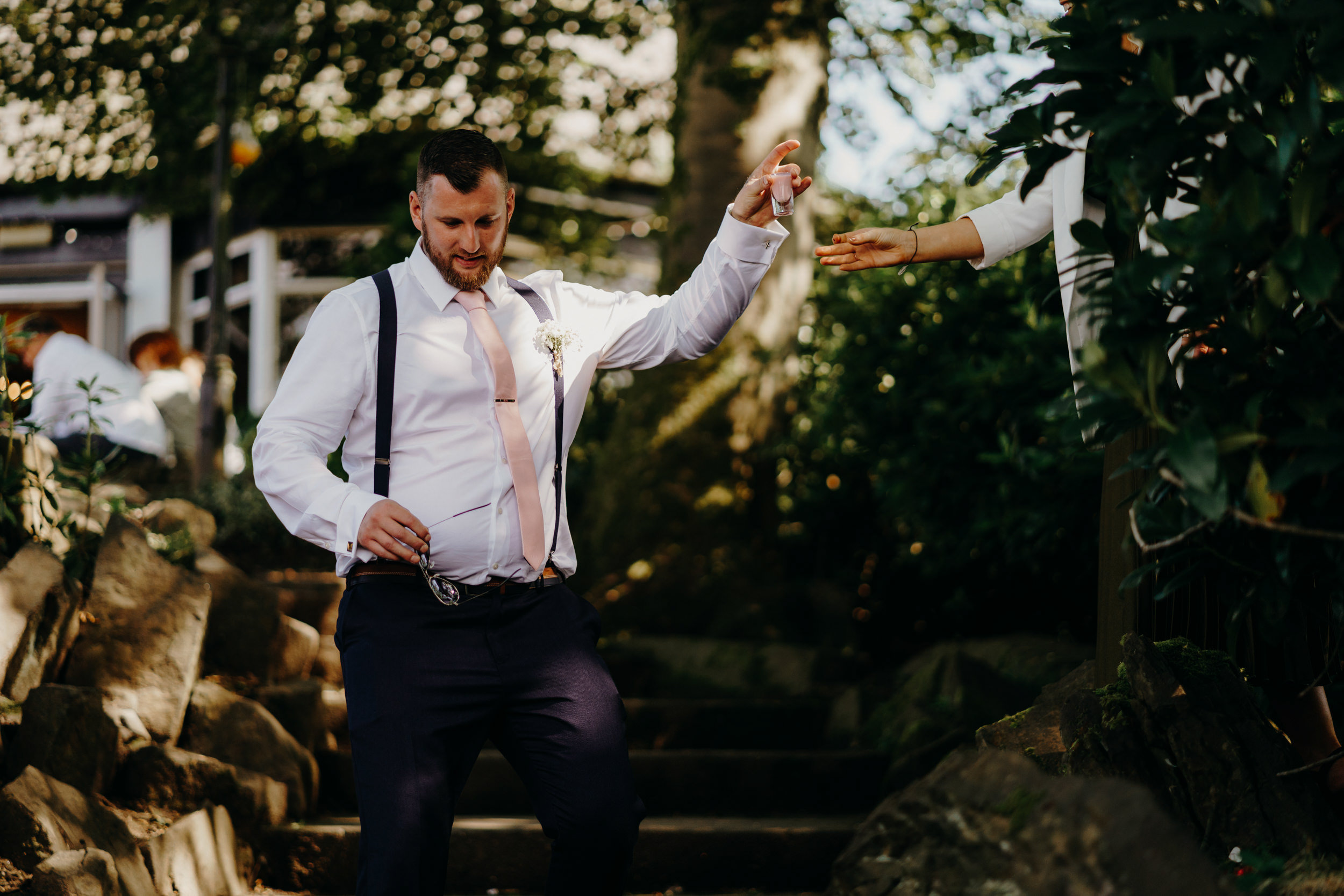 Wedding guests at Norton Grange Hotel