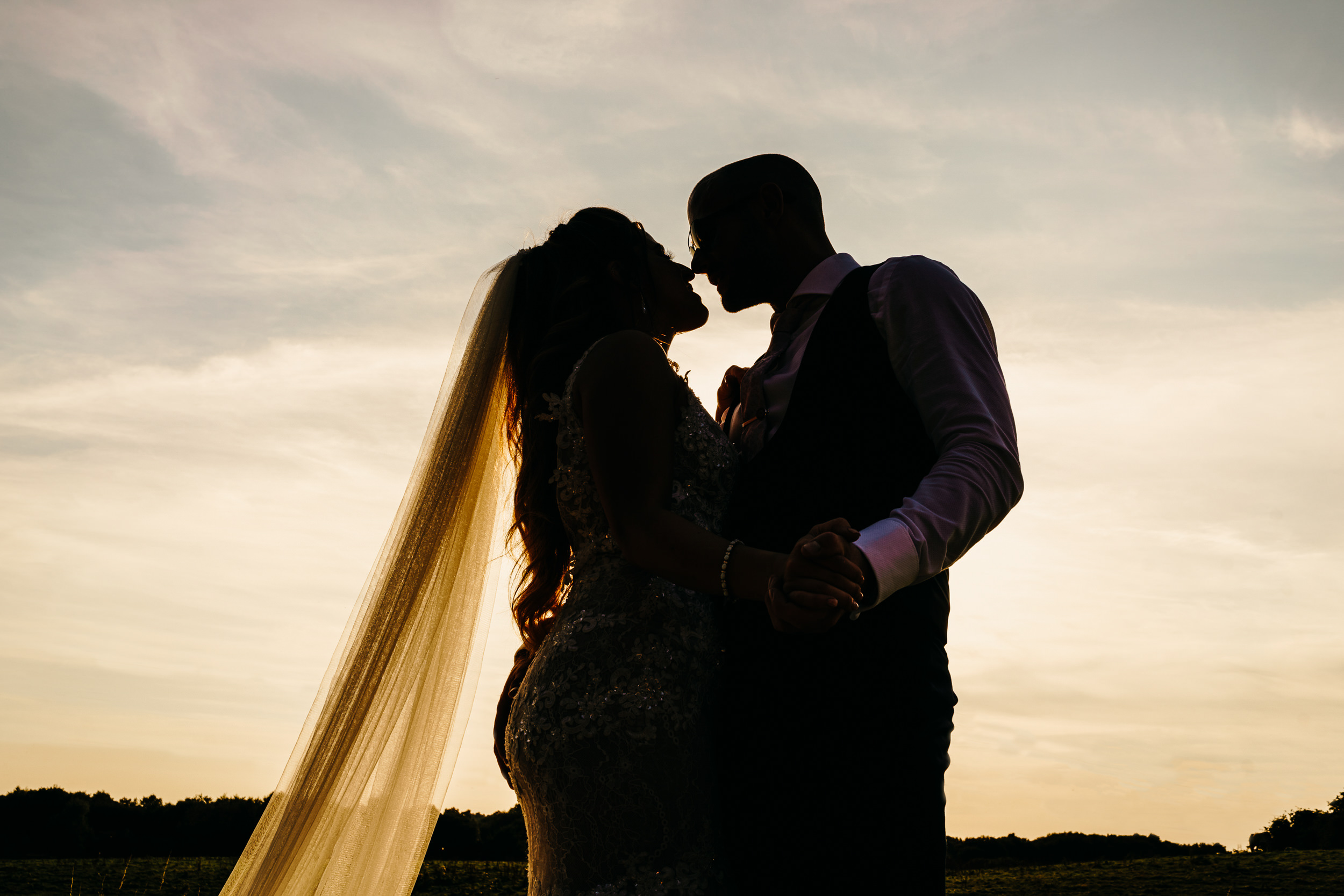 Bride and groom at Norton Grange