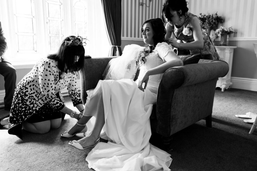 Bridal prep at Stirk House