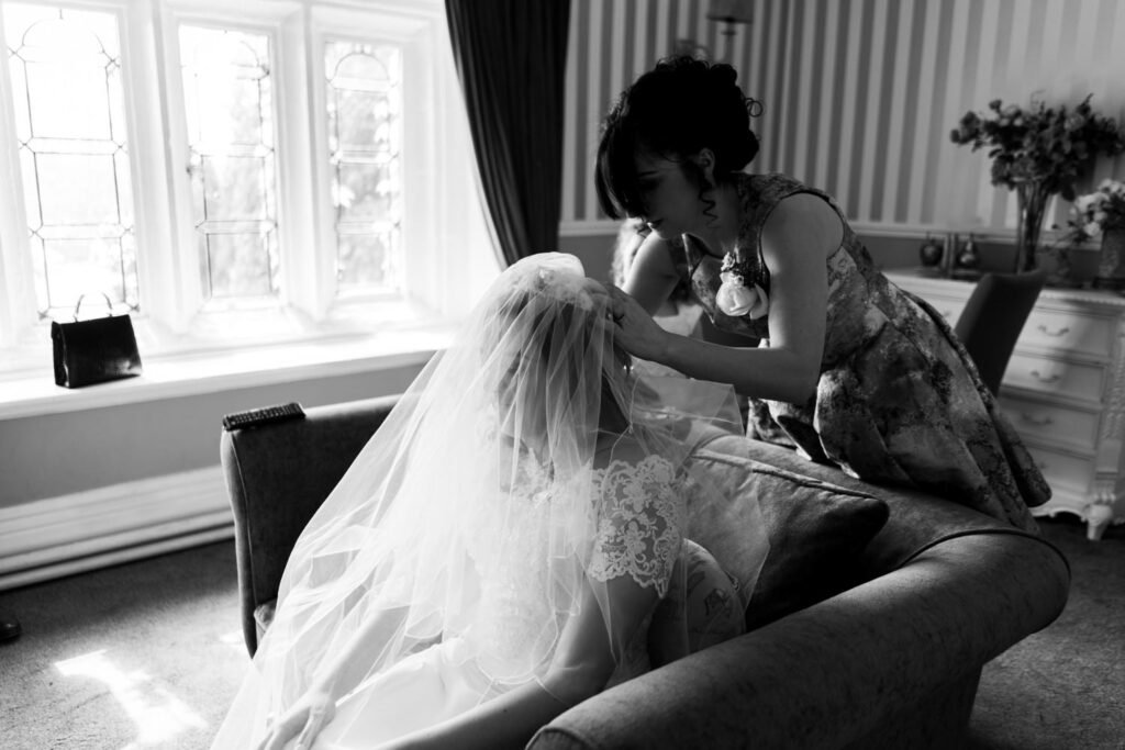Bridal prep at Stirk House