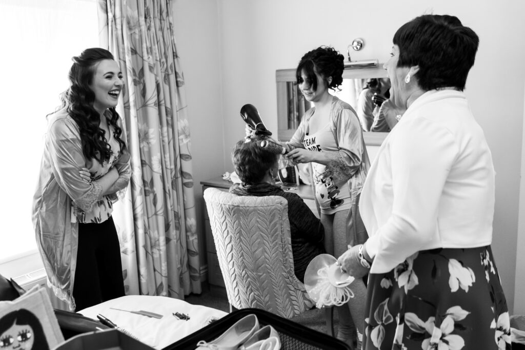 Bridal prep at Stirk House