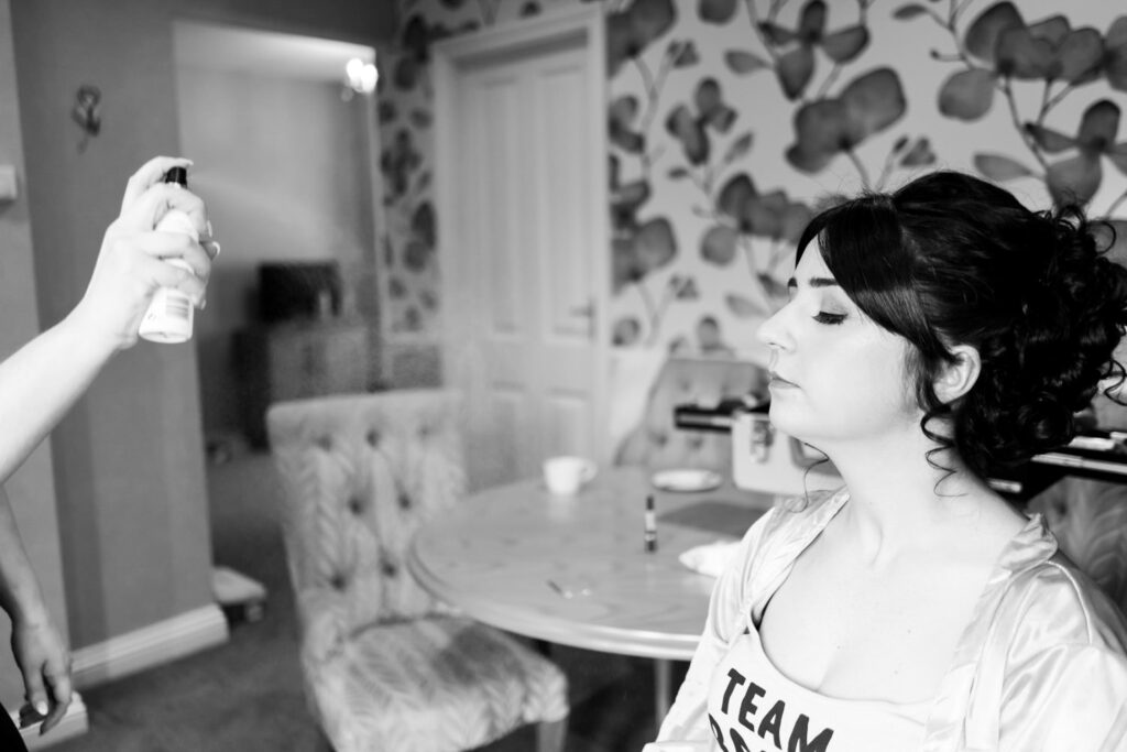 Bridal prep at Stirk House
