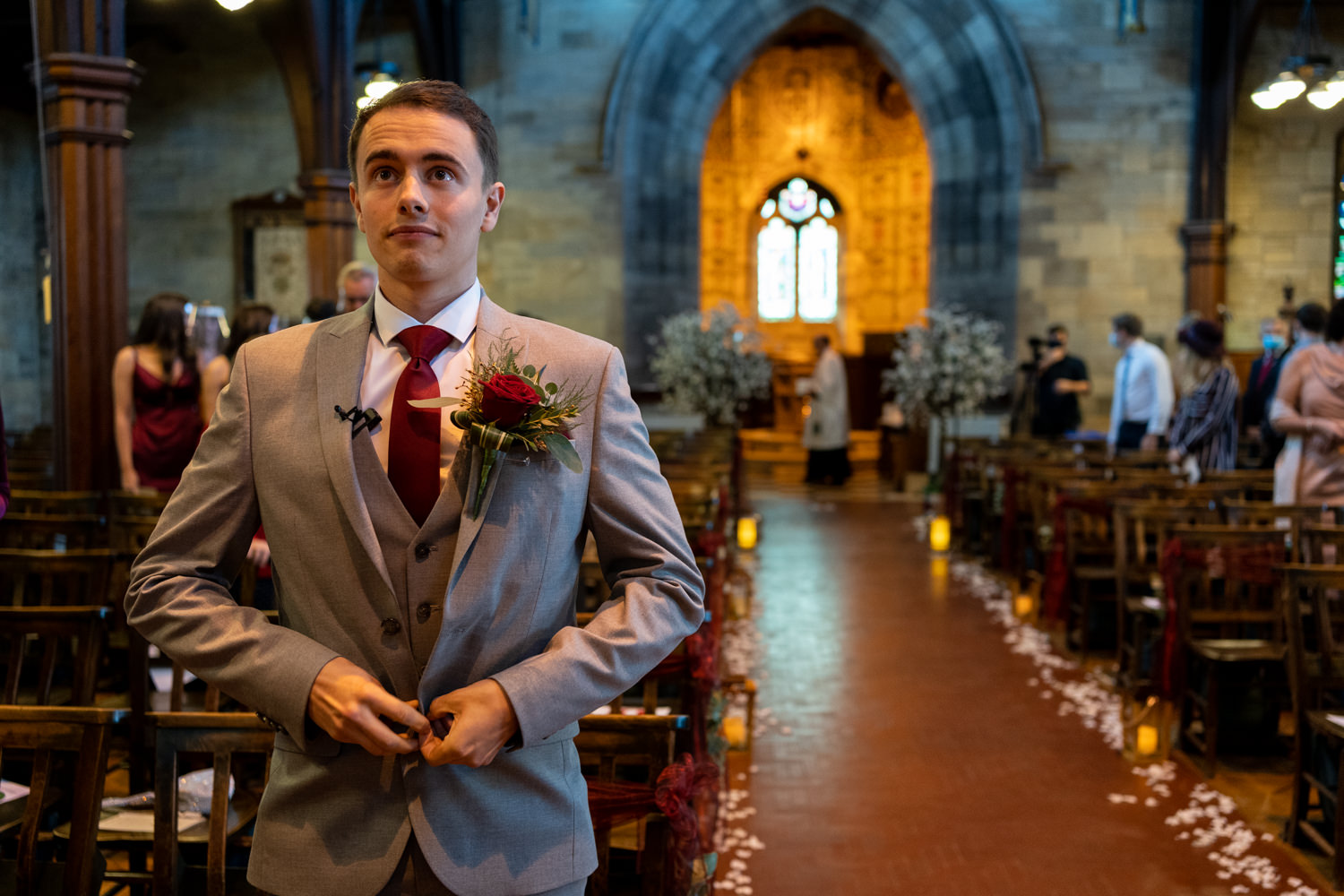 Ceremony at St Matthews Church in Buckley, North Wales