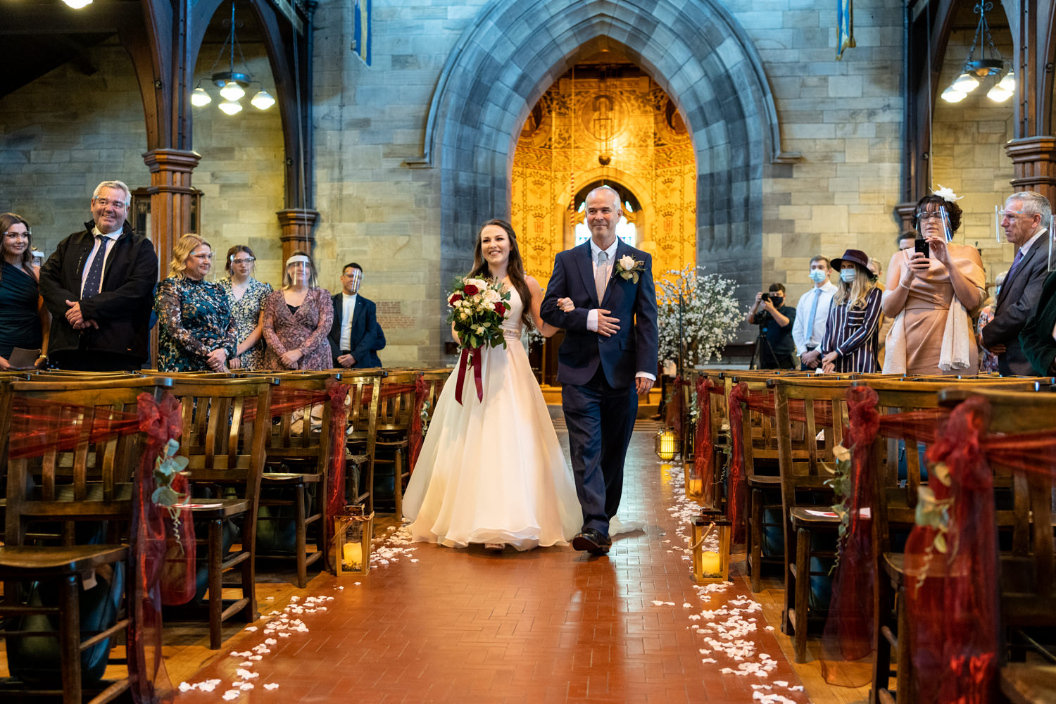 Ceremony at St Matthews Church in Buckley, North Wales
