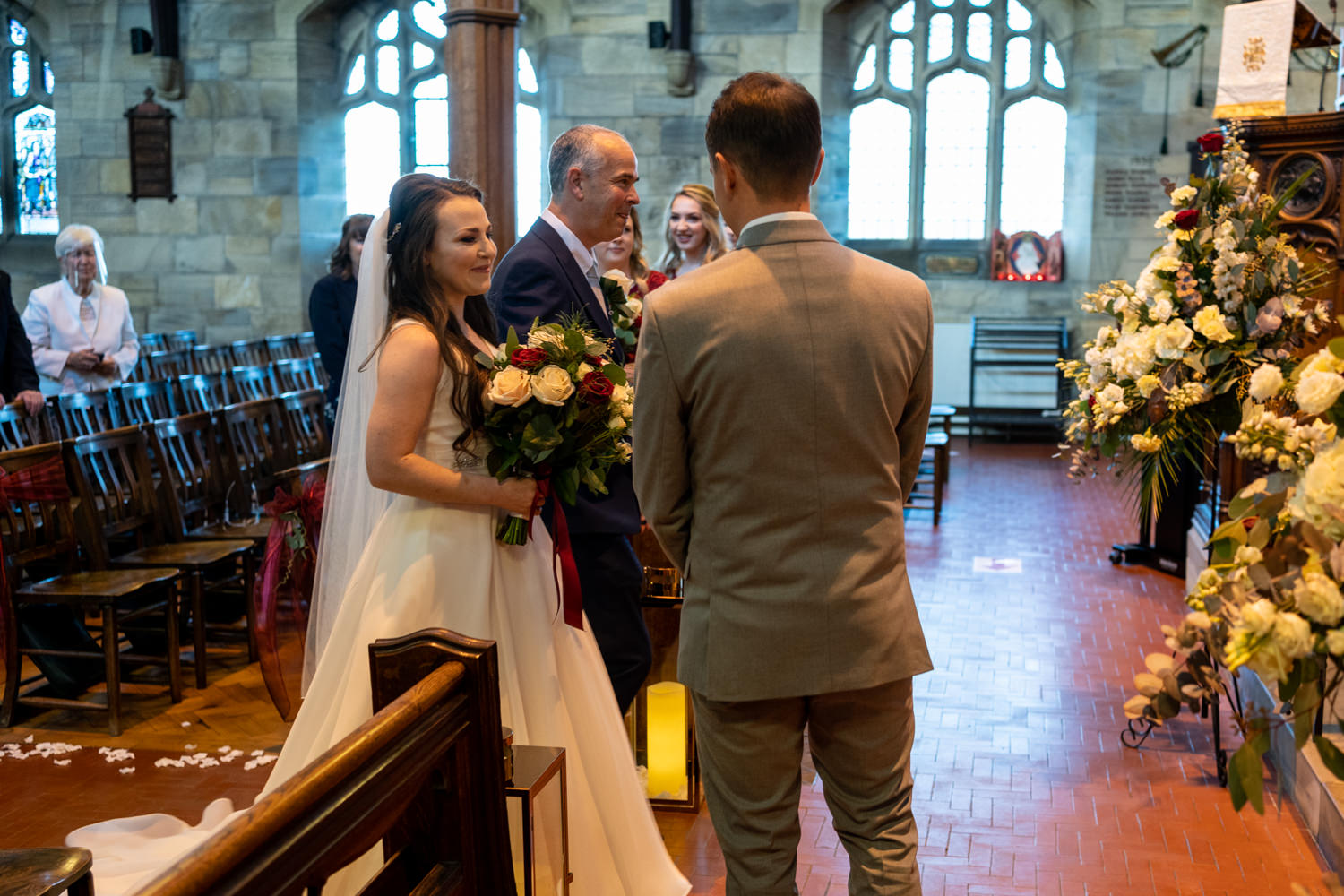 Ceremony at St Matthews Church in Buckley, North Wales