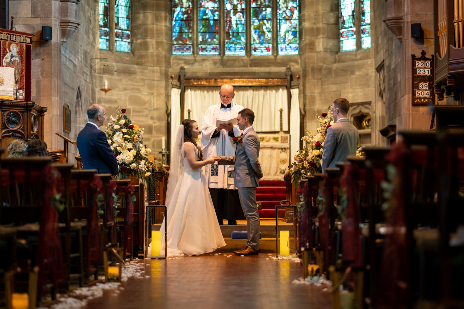 Ceremony at St Matthews Church in Buckley, North Wales