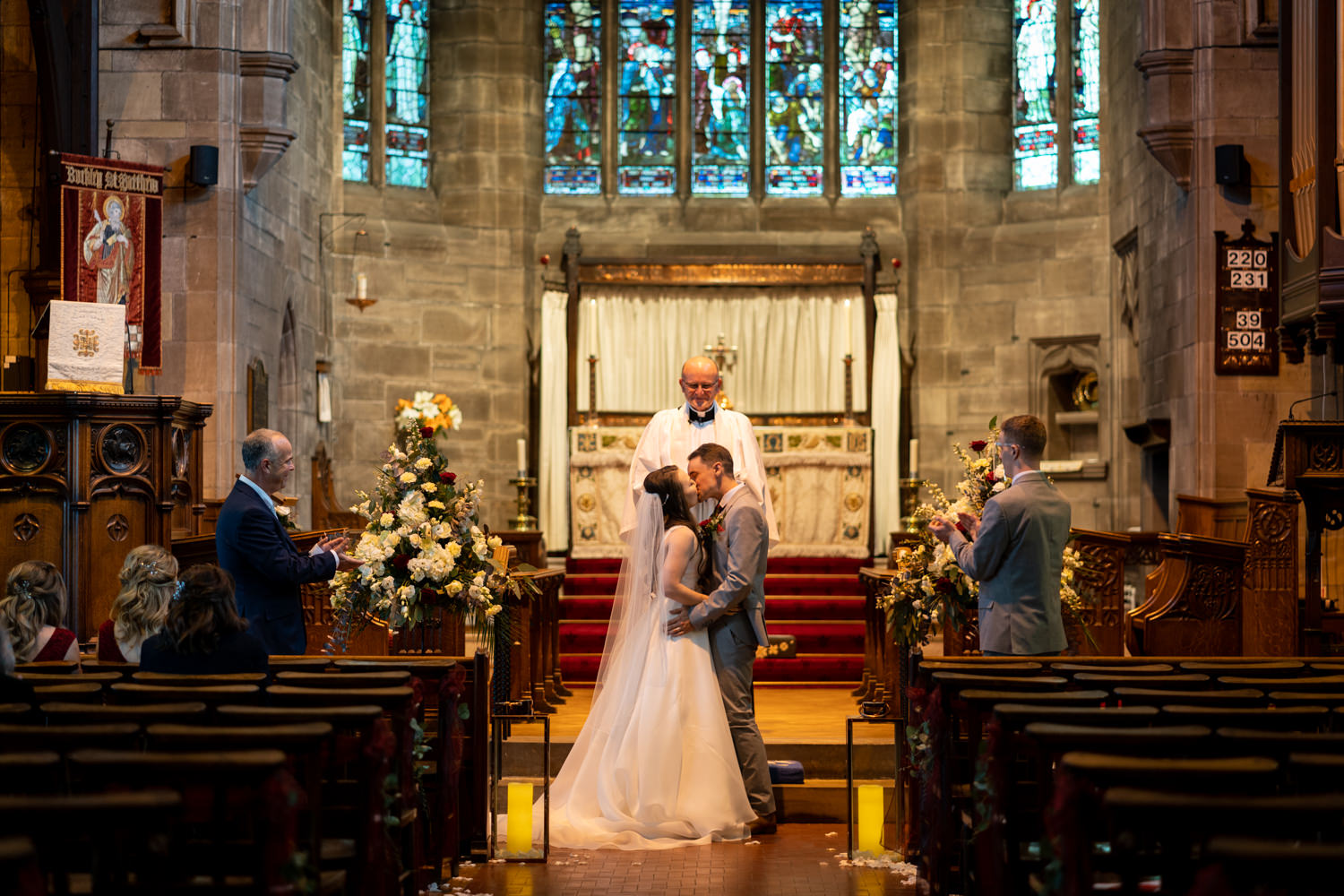 Ceremony at St Matthews Church in Buckley, North Wales