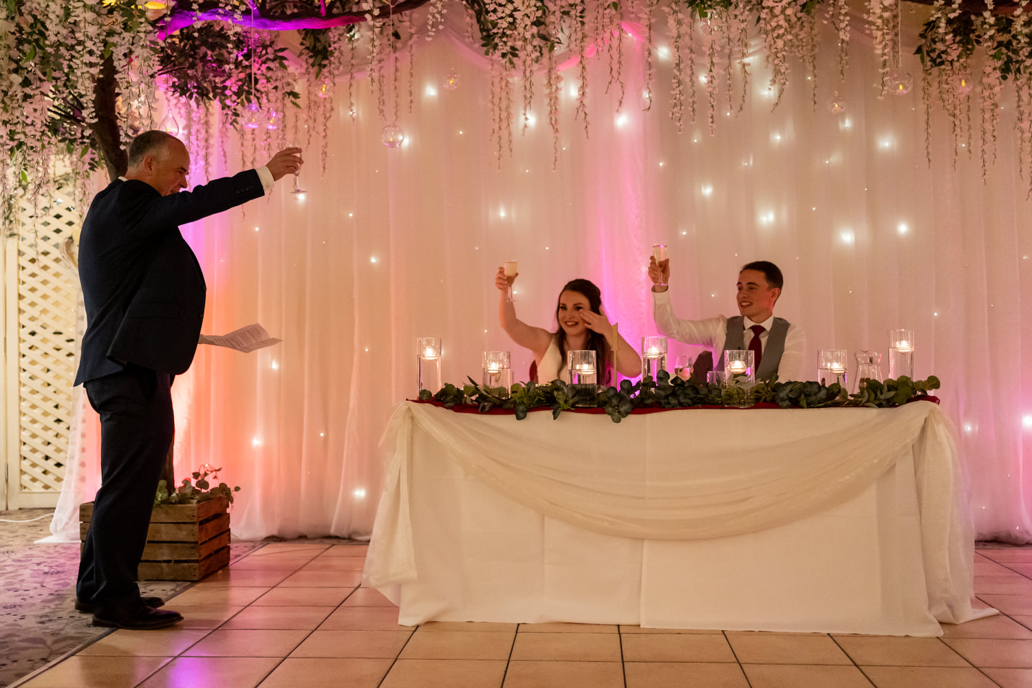 Wedding speeches at Plas Hafod