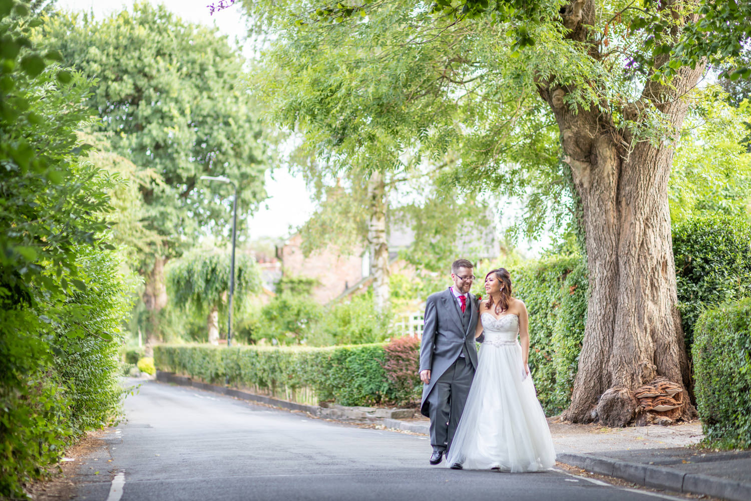 Couple portraits near Altrincham Masonic Hall