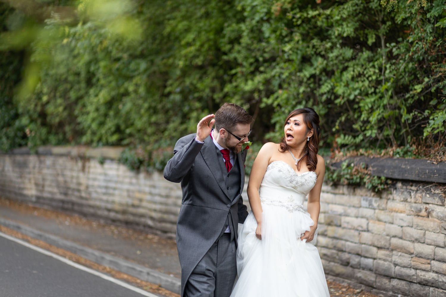 Couple portraits near Altrincham Masonic Hall
