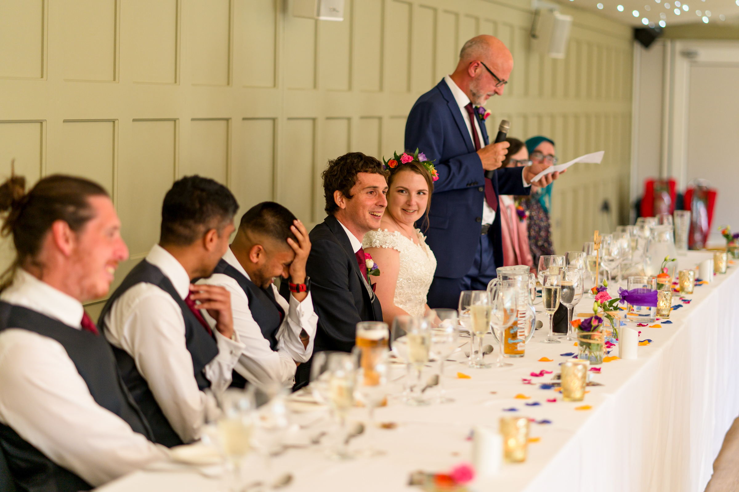 Wedding breakfast at Hogarths Hotel