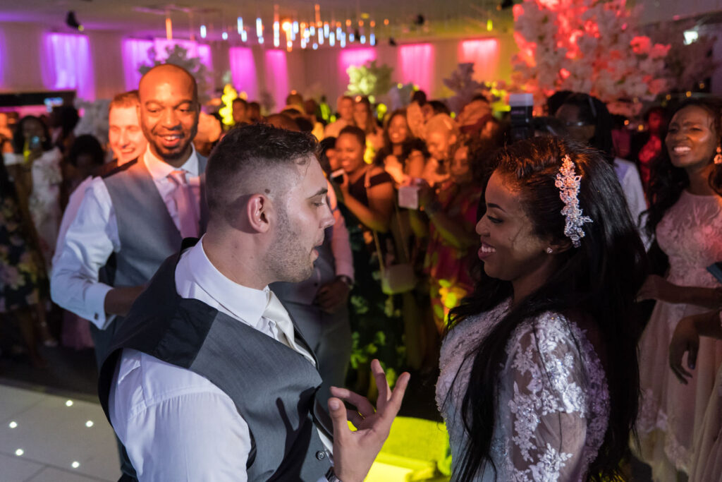 Couple dancing in Leeds, West Yorkshire