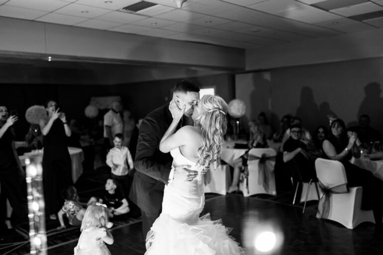 Bride and grooms first dance at Novotel Manchester West