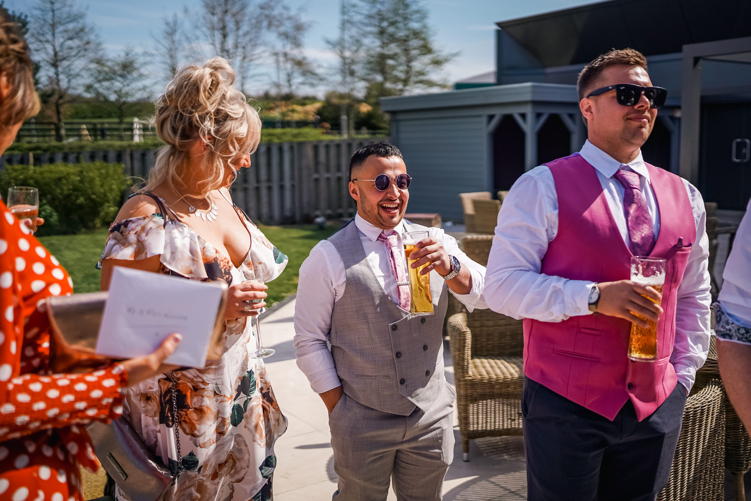 Pre ceremony deinks at Crow Wood Hotel