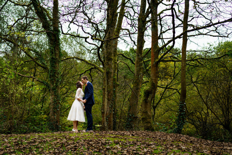 Bride and Groom at the Sycamore Inn in New Mills
