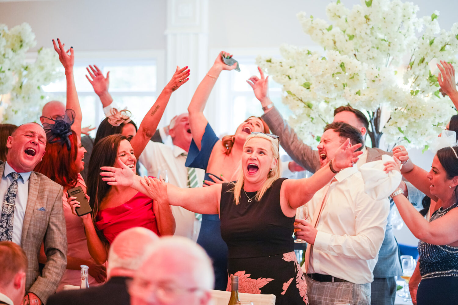 Guests dancing at Astley Bank