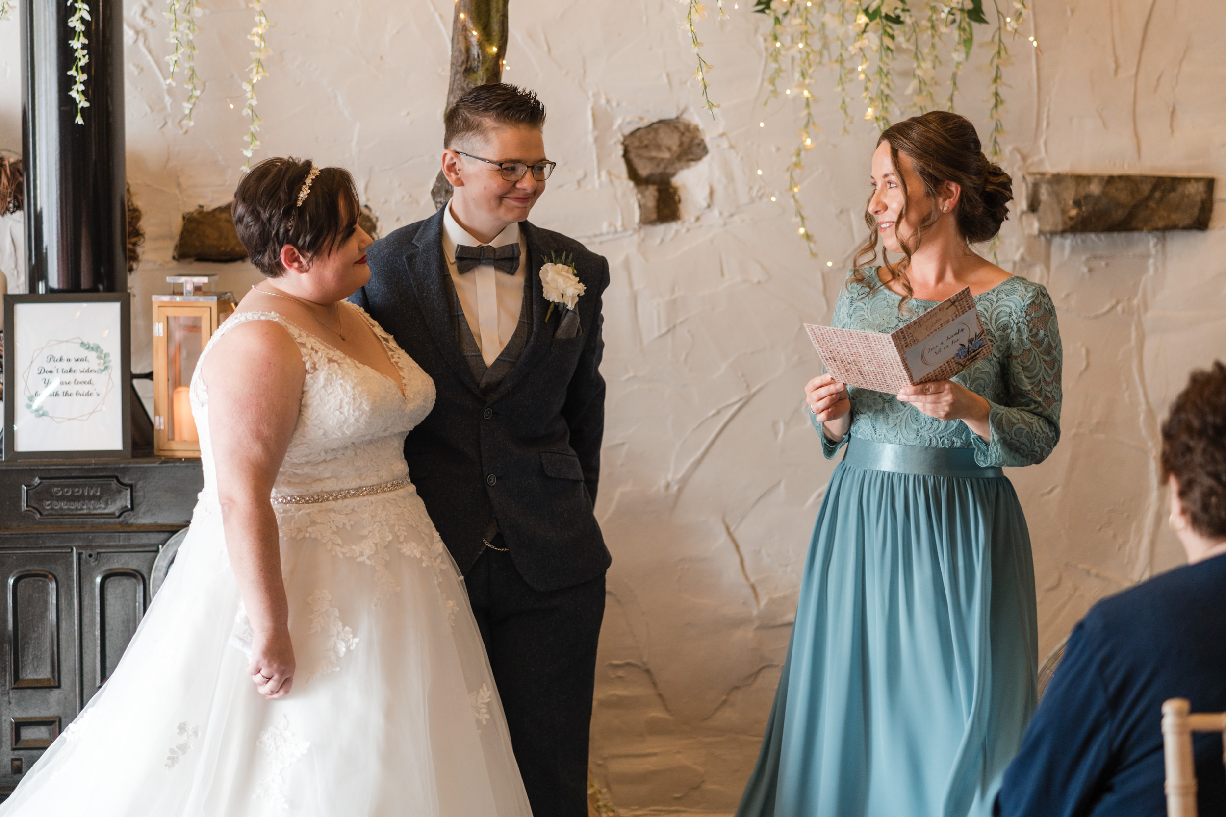Wedding ceremony at Grains Bar Hotel.
