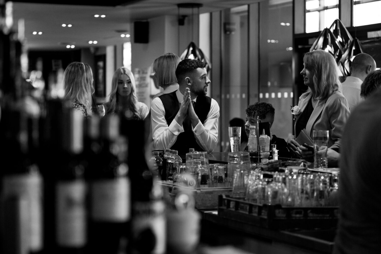 Guests in the Village Hotel Bar