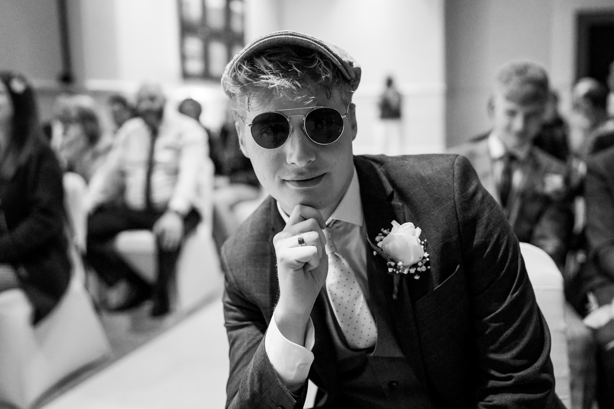 Groomsman looking cool