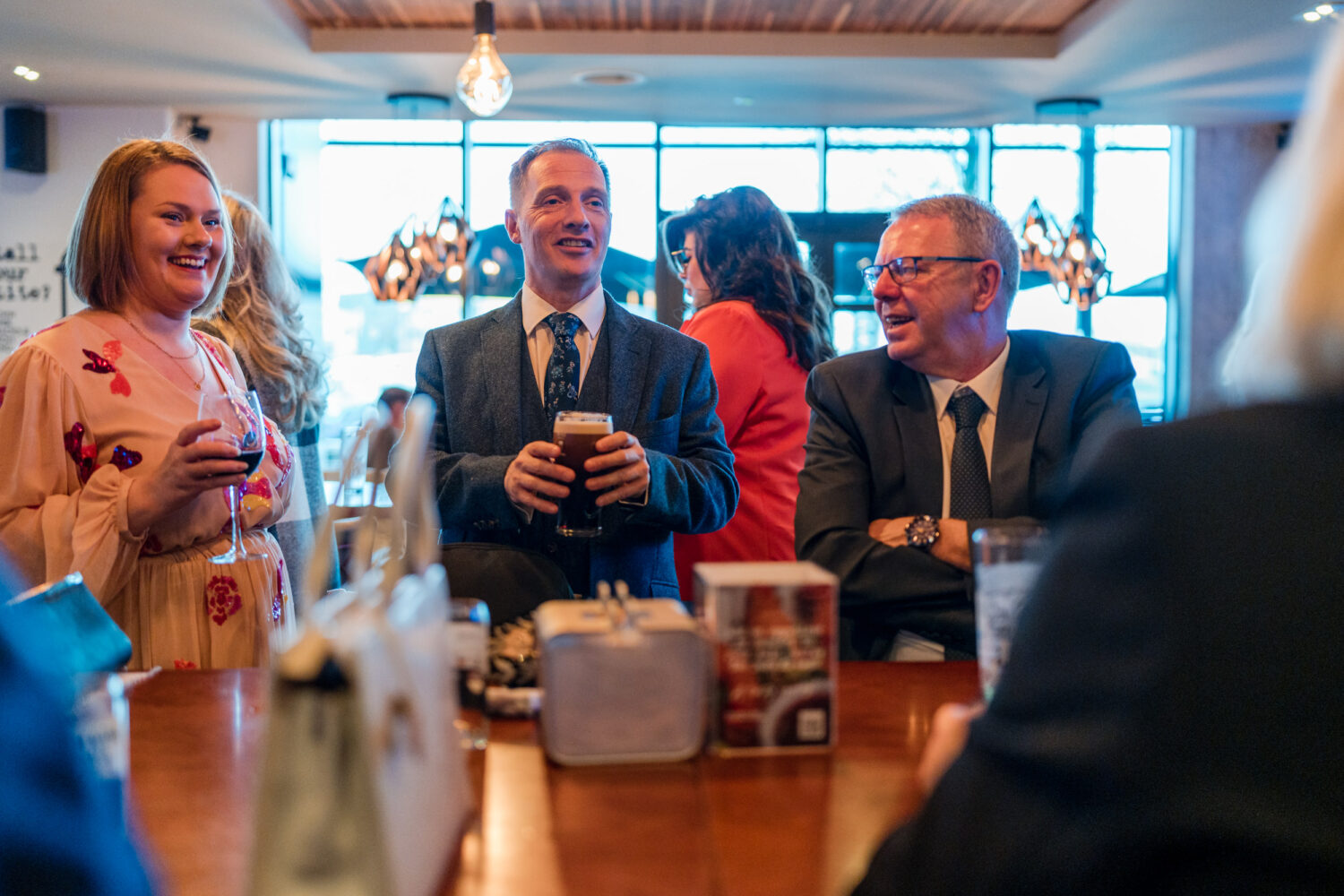 Guests in the Village Hotel Bar