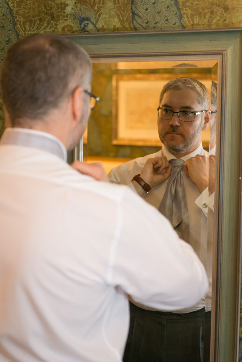 Groom Prep at Eaves Hall