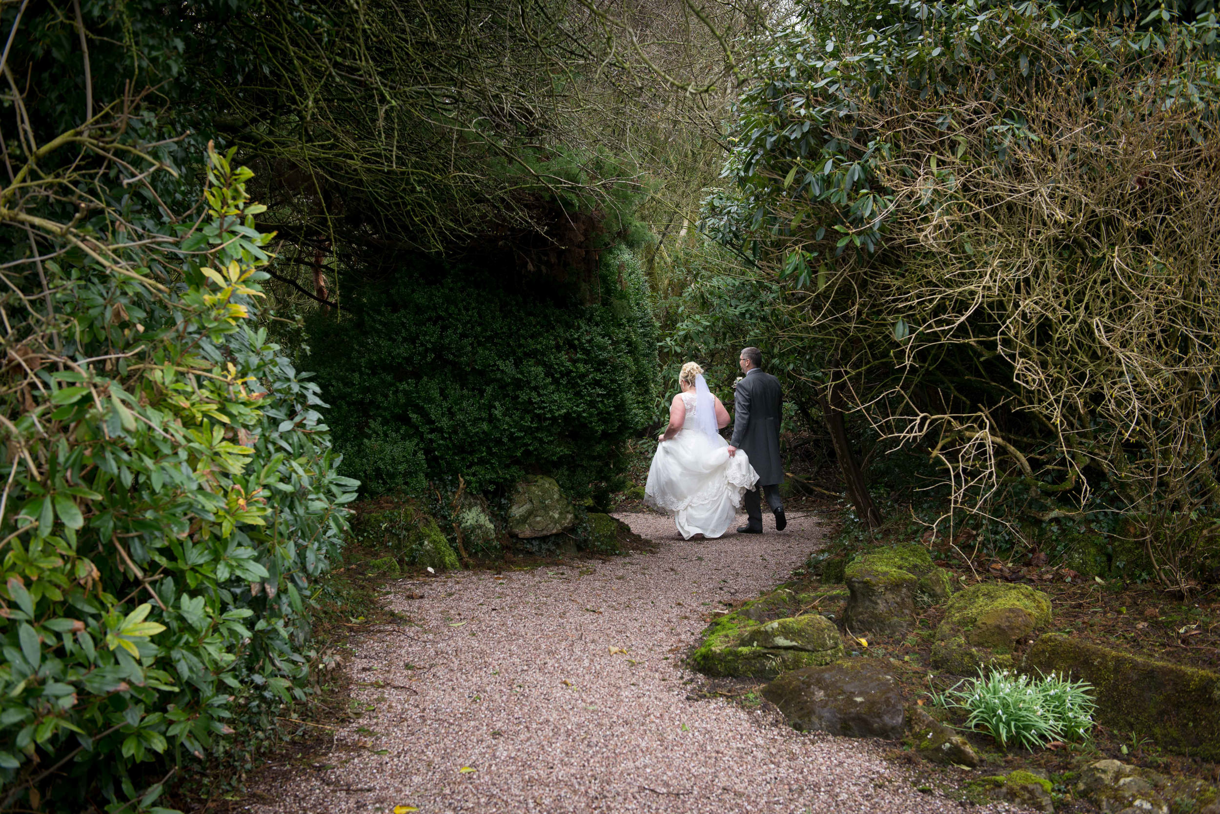 Couple portrait at Eaves Hall