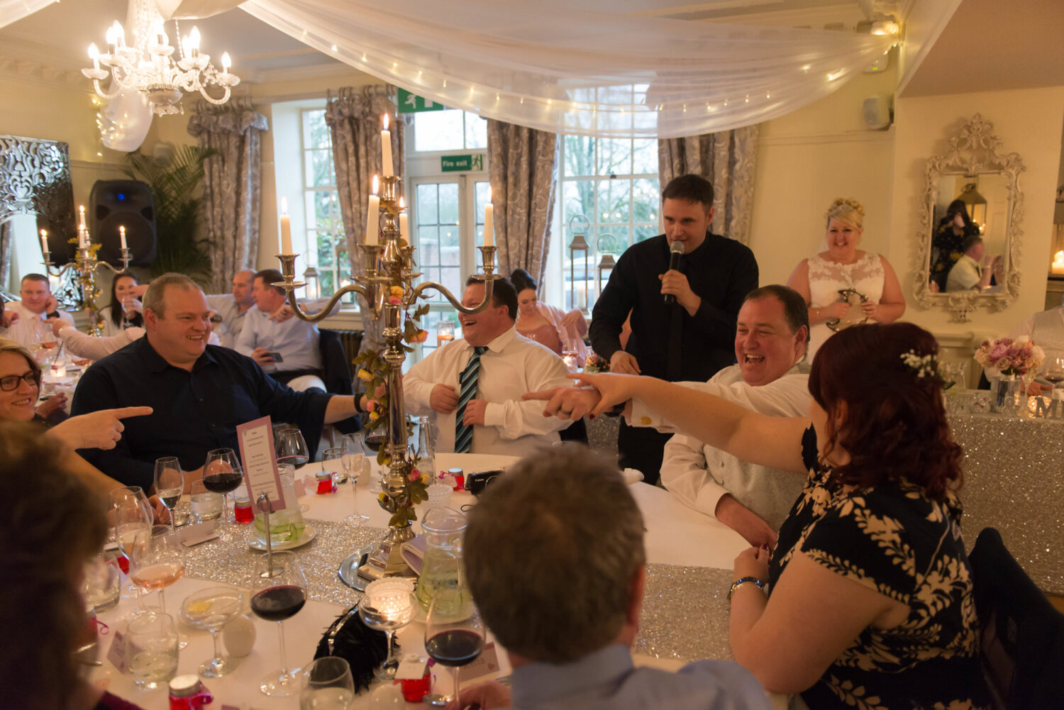 Singing waiters at Eaves Hall