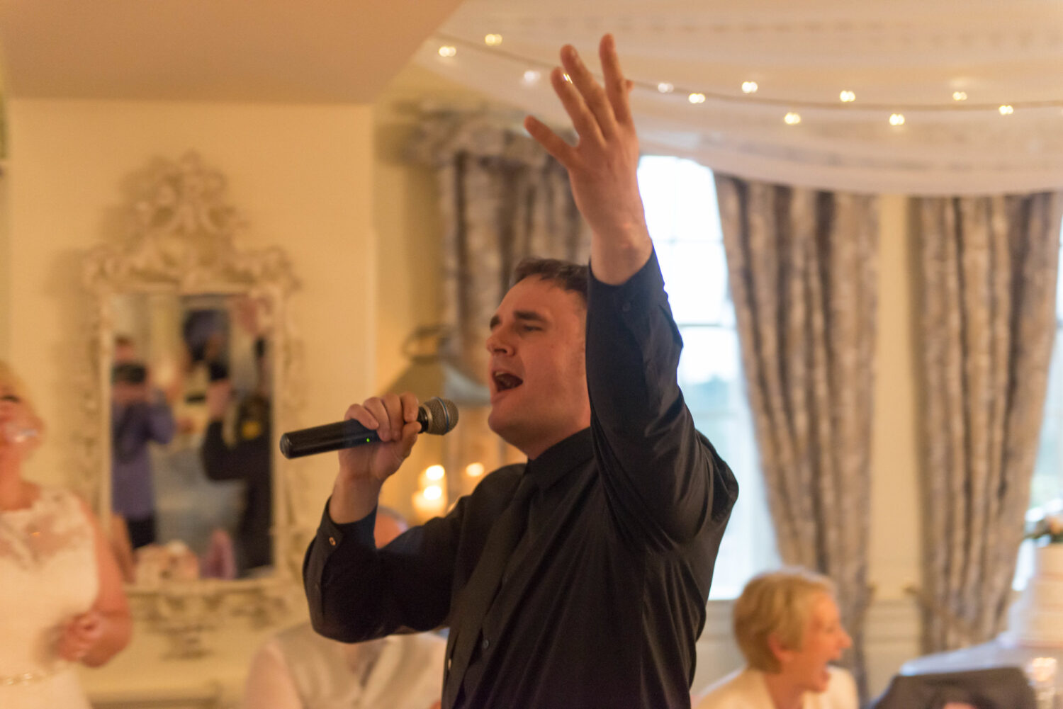 Singing waiters at Eaves Hall