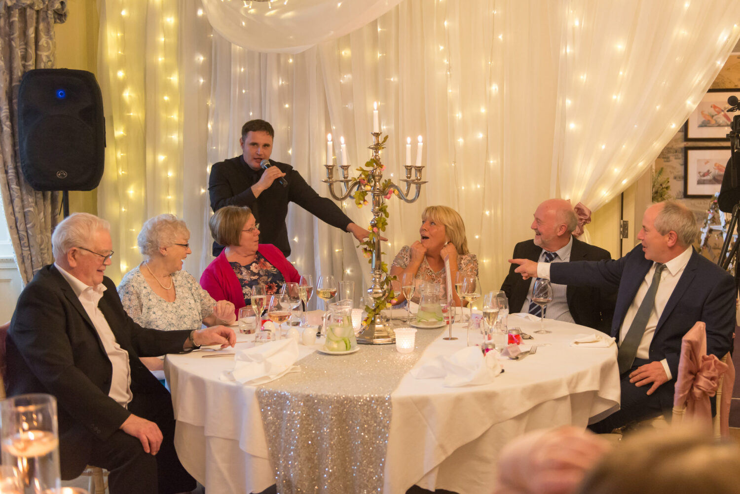 Singing waiters at Eaves Hall