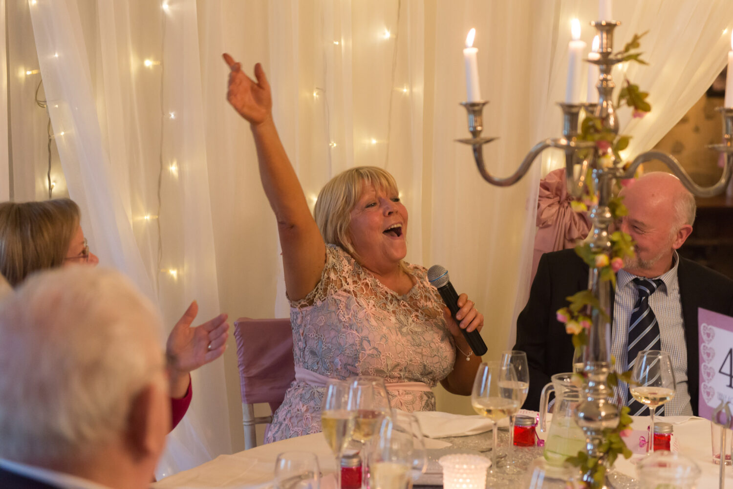 Singing waiters at Eaves Hall