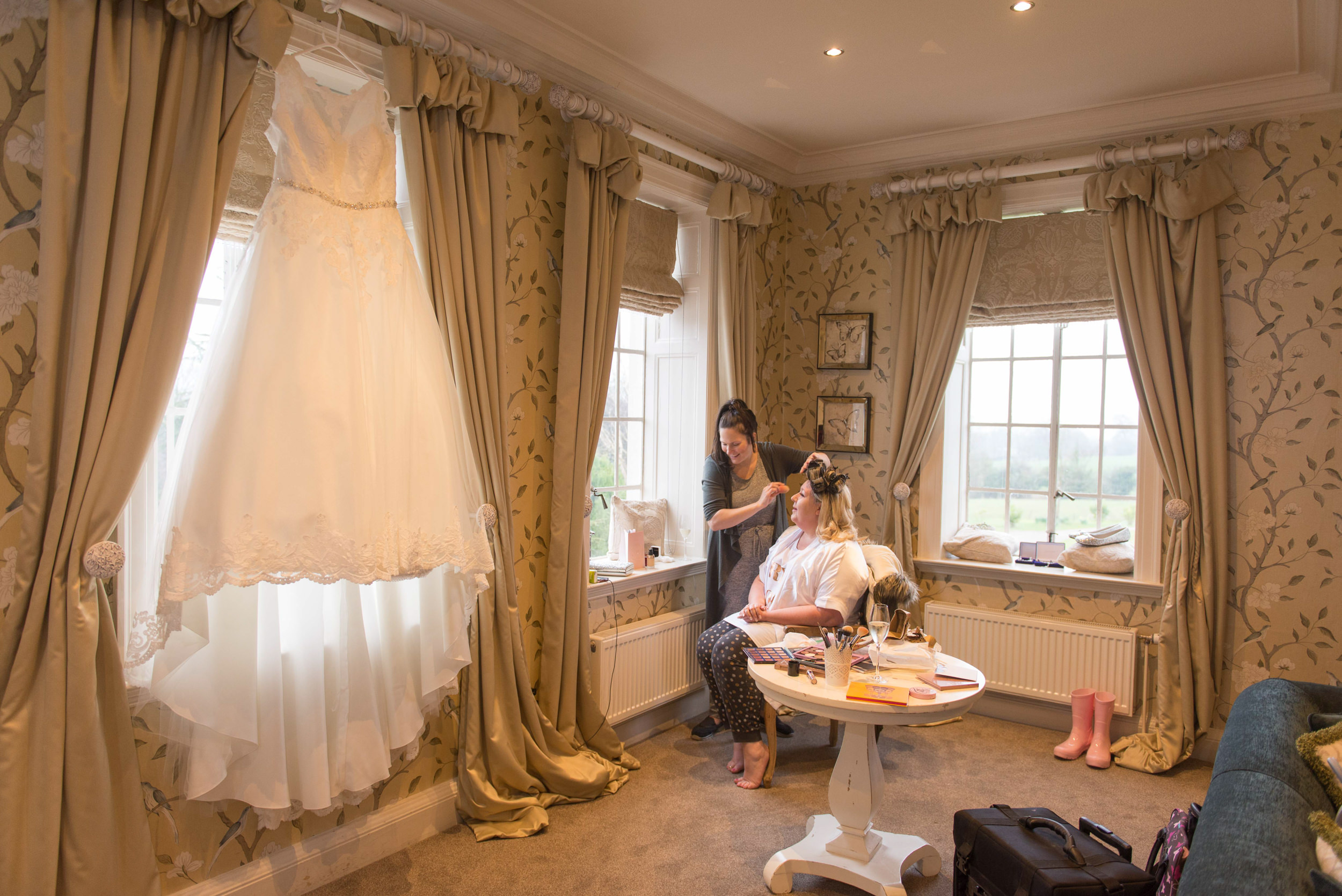 Bridal Prep at Eaves Hall