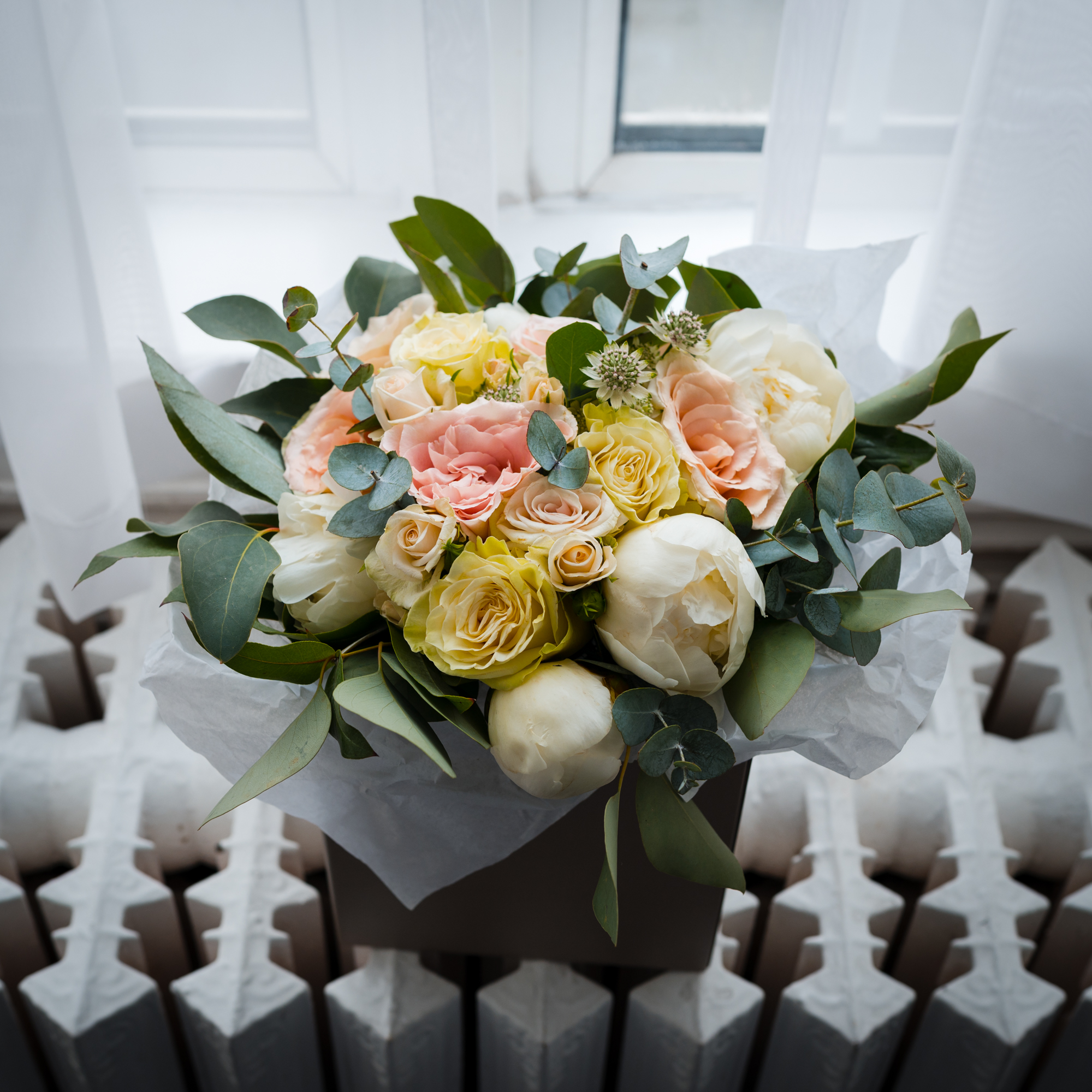 Bride's bouquet at the Hobbit Hill Bridal Prep Venue