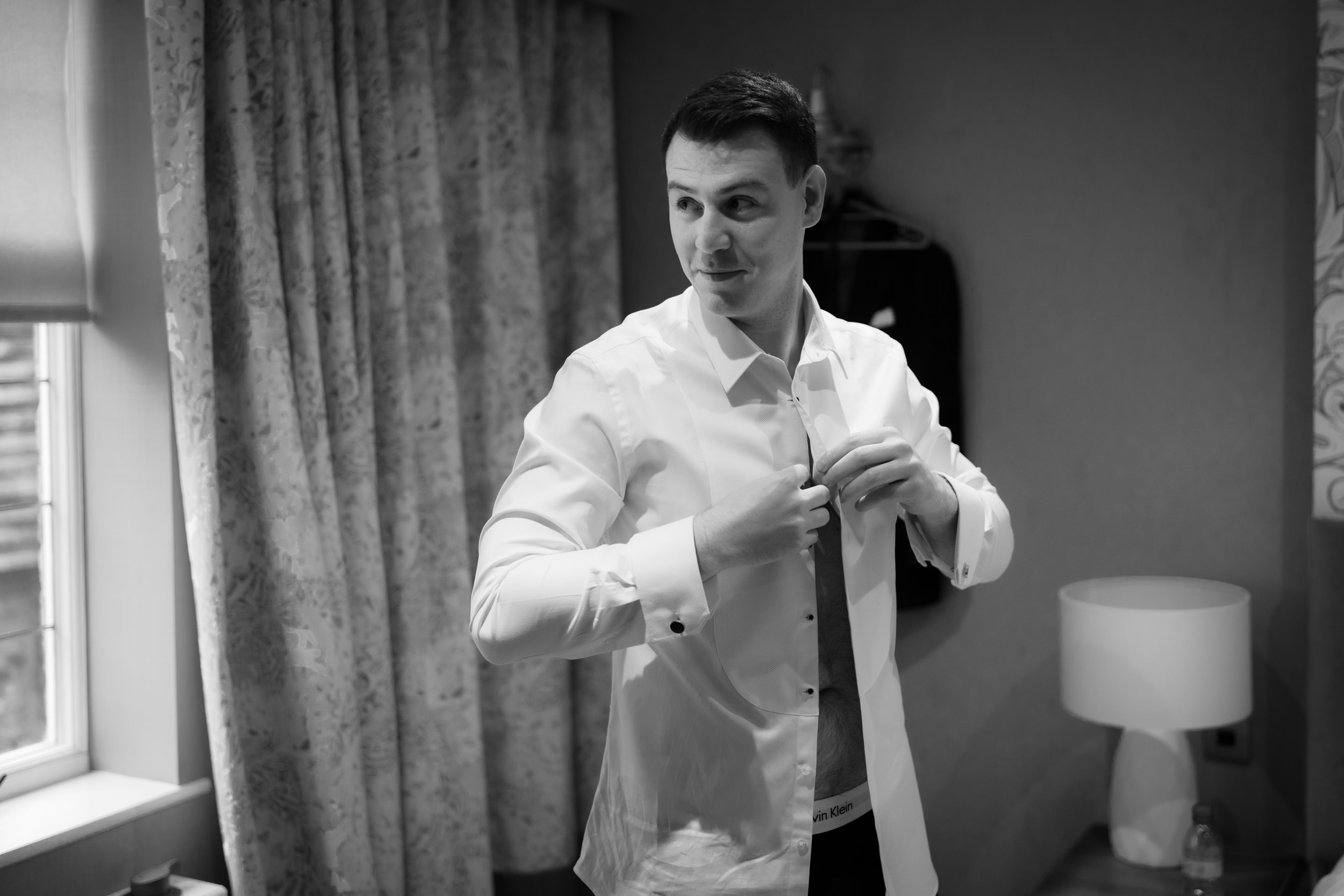 Groom prep at the Stanneylands