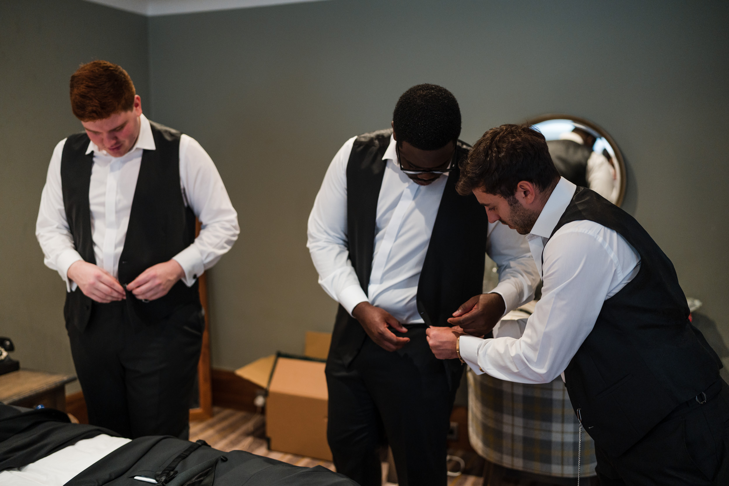 Groom prep at the Stanneylands