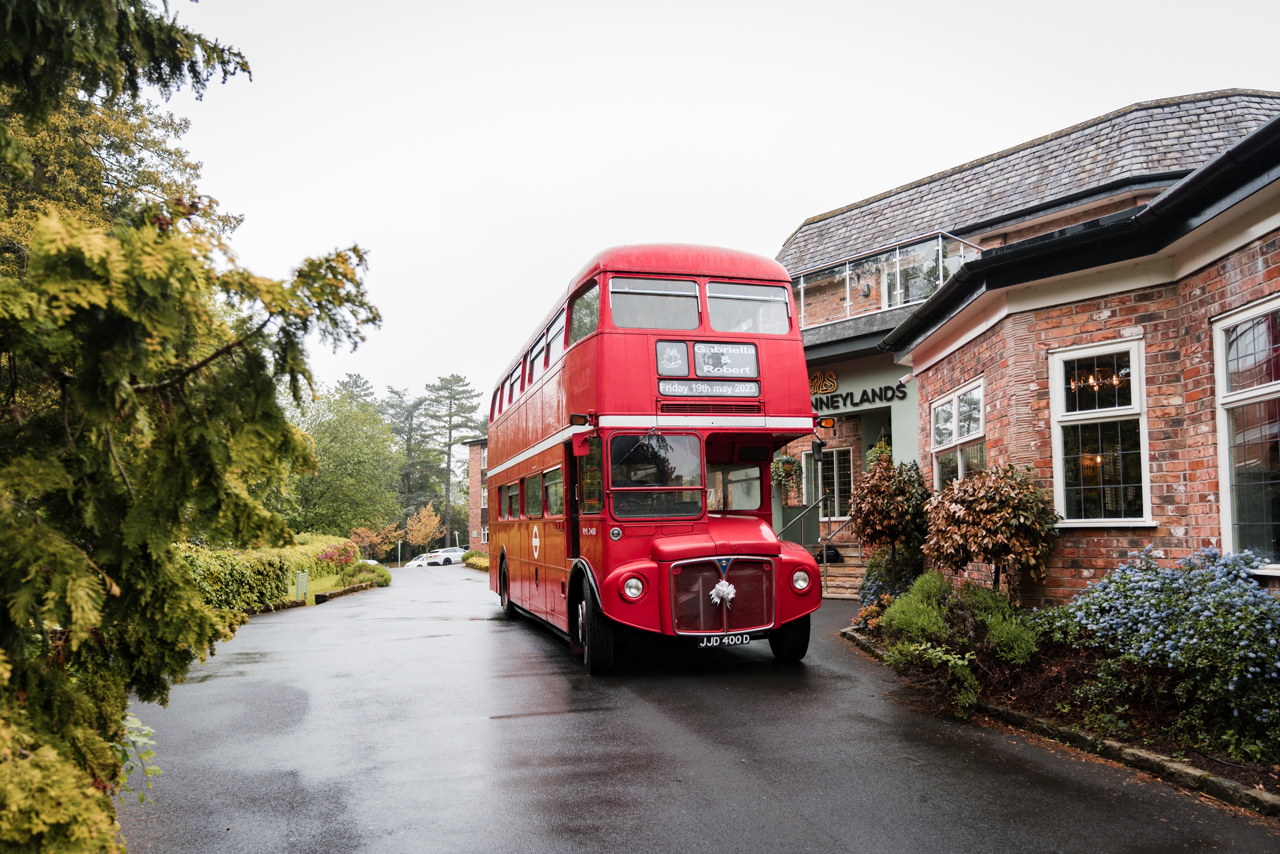 Routmaster parked outside the Stanneylands