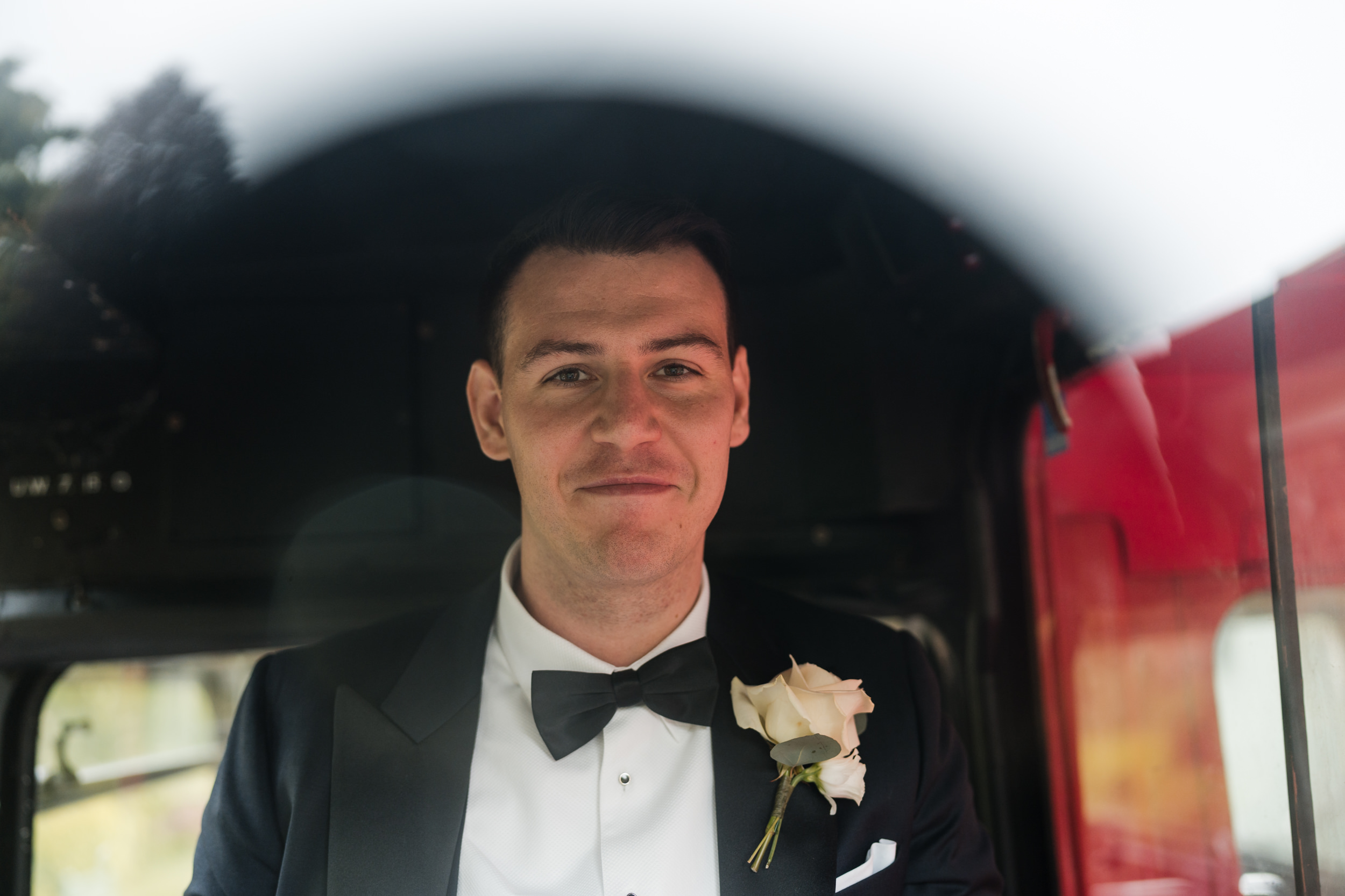 Groom in the routmaster outside the Stanneylands
