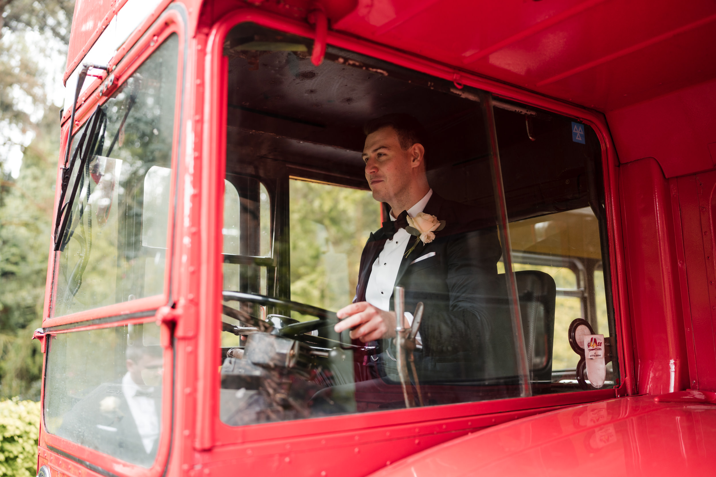 Groom in the Routemaster outside the Stanneylands