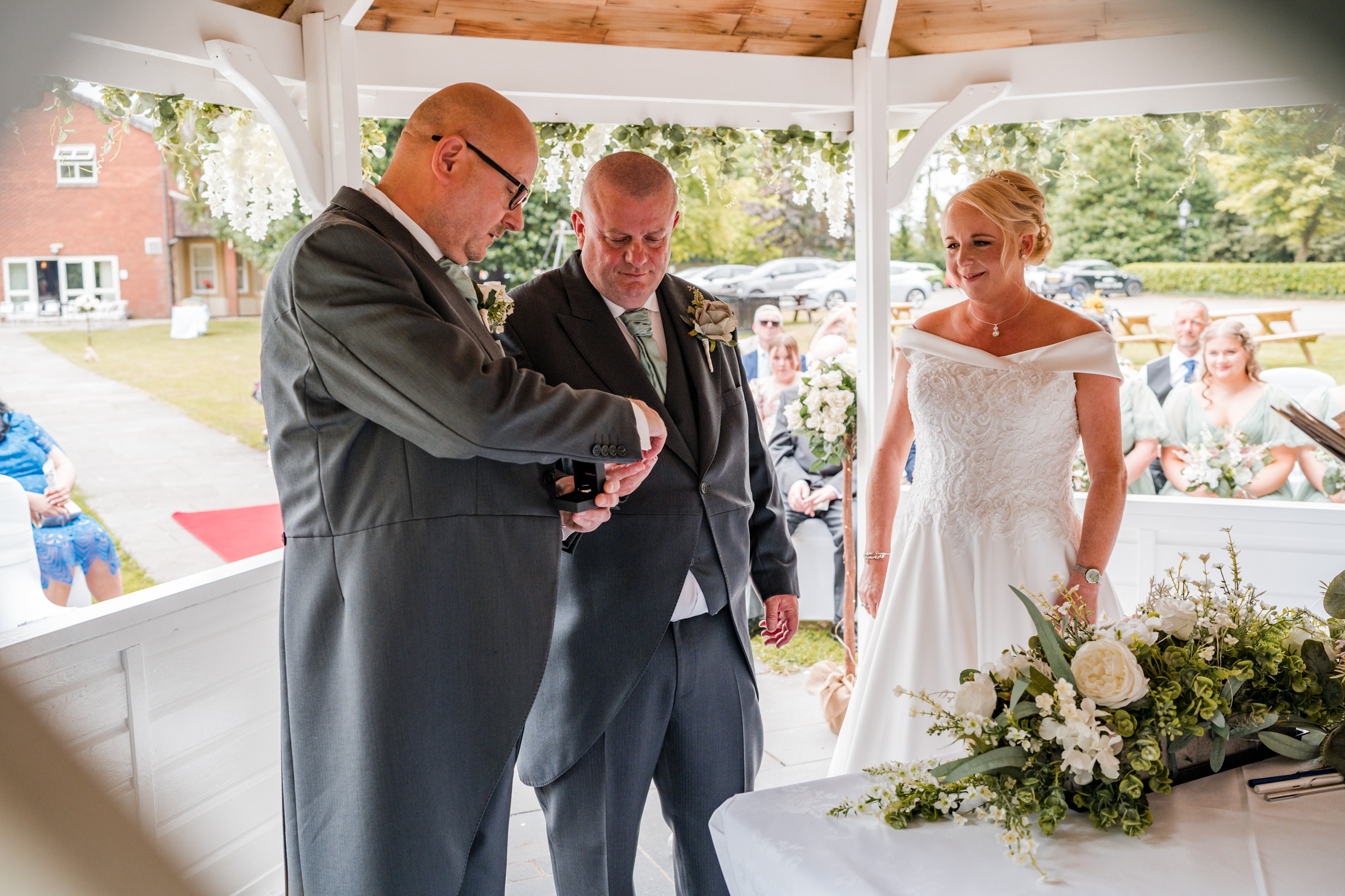 Wedding ceremony at Briars Hall Hotel