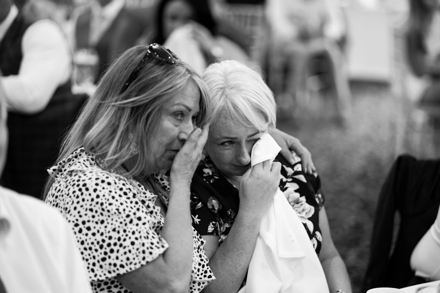 Guests tearful at the speeches.