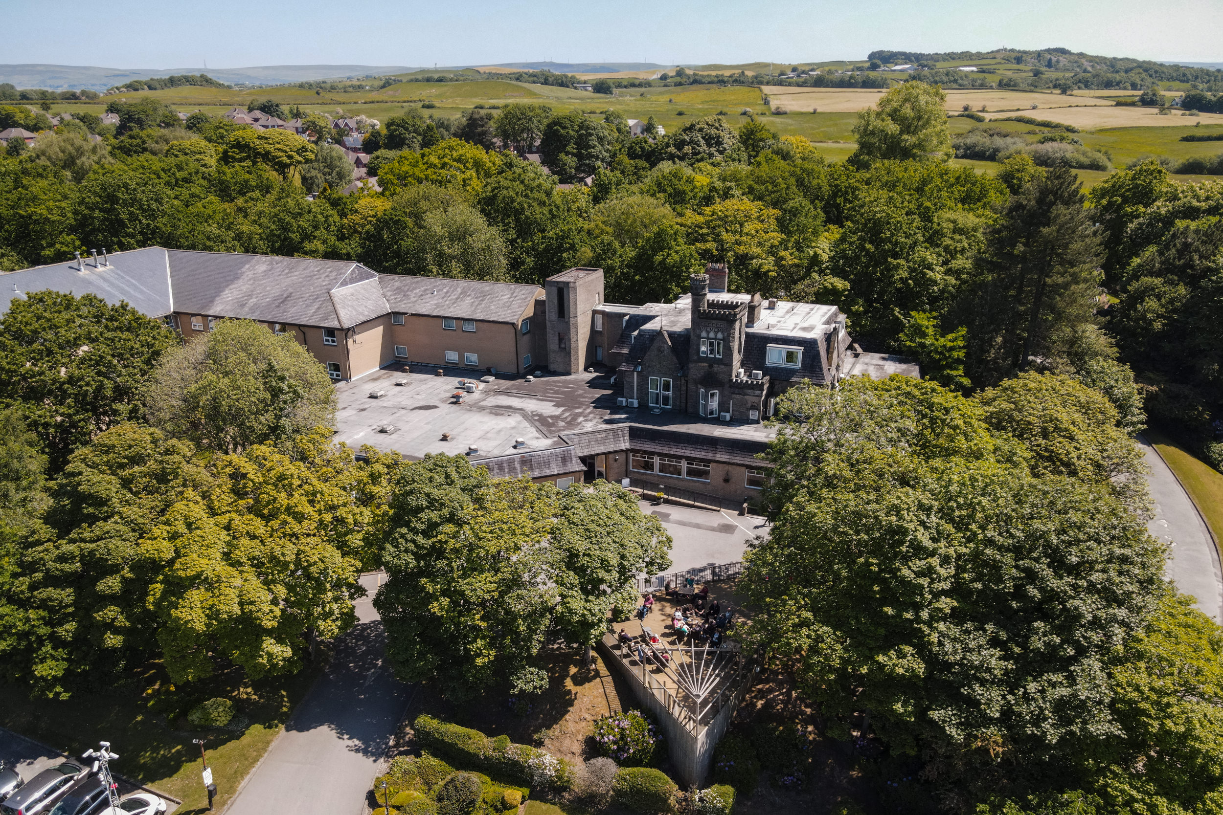 Aerial shot of Norton Grange Hotel