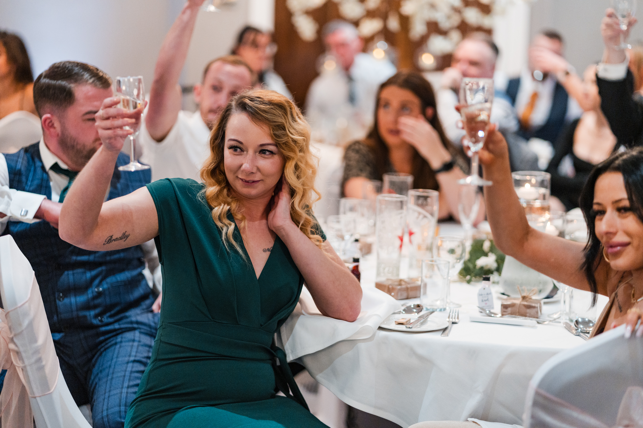 Guests raising their glasses at Norton Grange